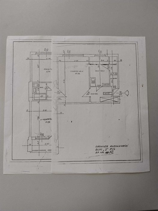 Apartament 3 camere, suprafata 62 m.p., etaj 3 din 4, Piata Rahovei