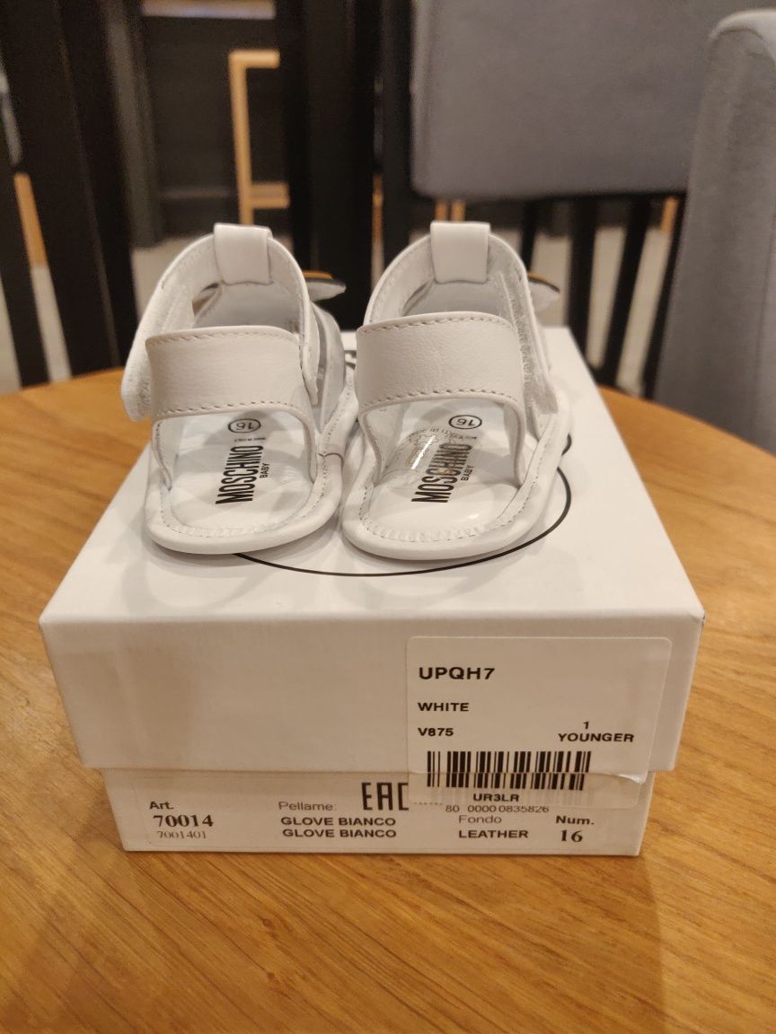Moschino Kids Teddy Bear Leather Sandals номер 16 код 5A