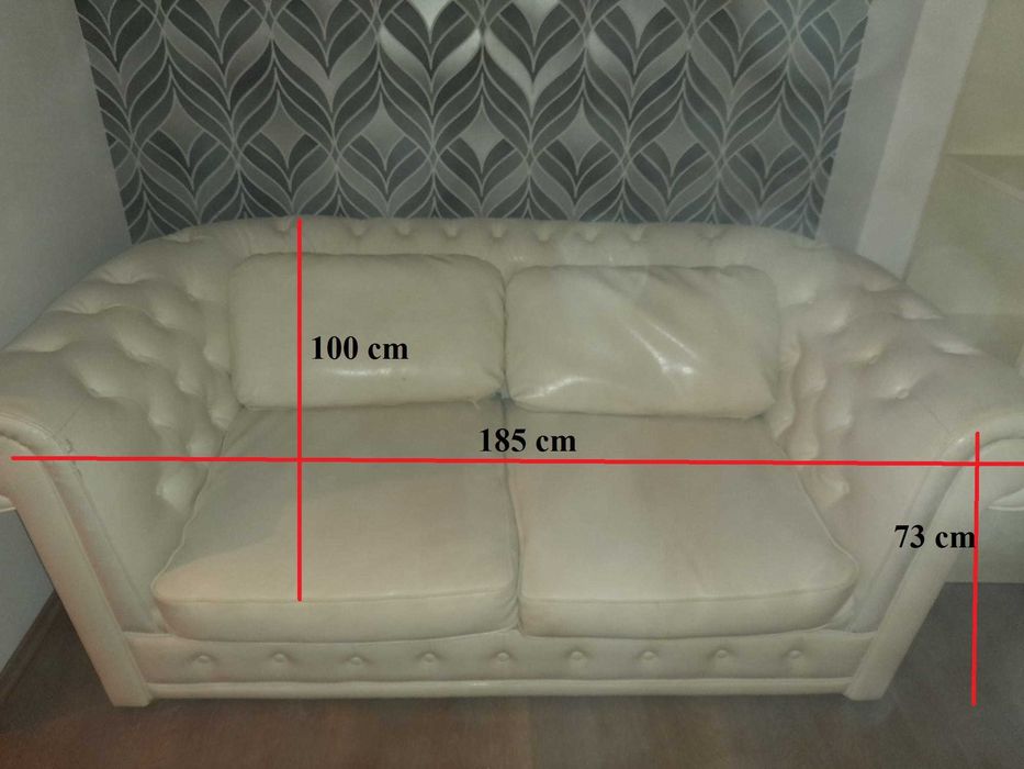 Vand canapea din piele ecologica extensibilă