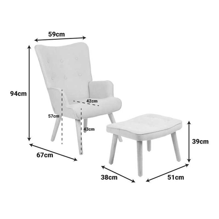Фотьойл, Melisia, Зелен, Бежов, Сив, Антрацит, Текстил, 59х67х94см.
