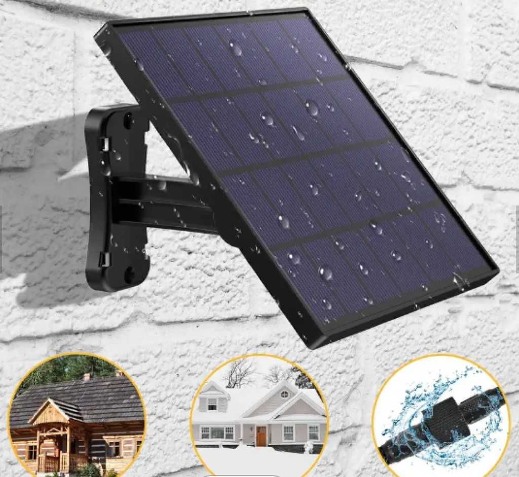 Соларна външна лампа с LED-осветление с широк соларен панел