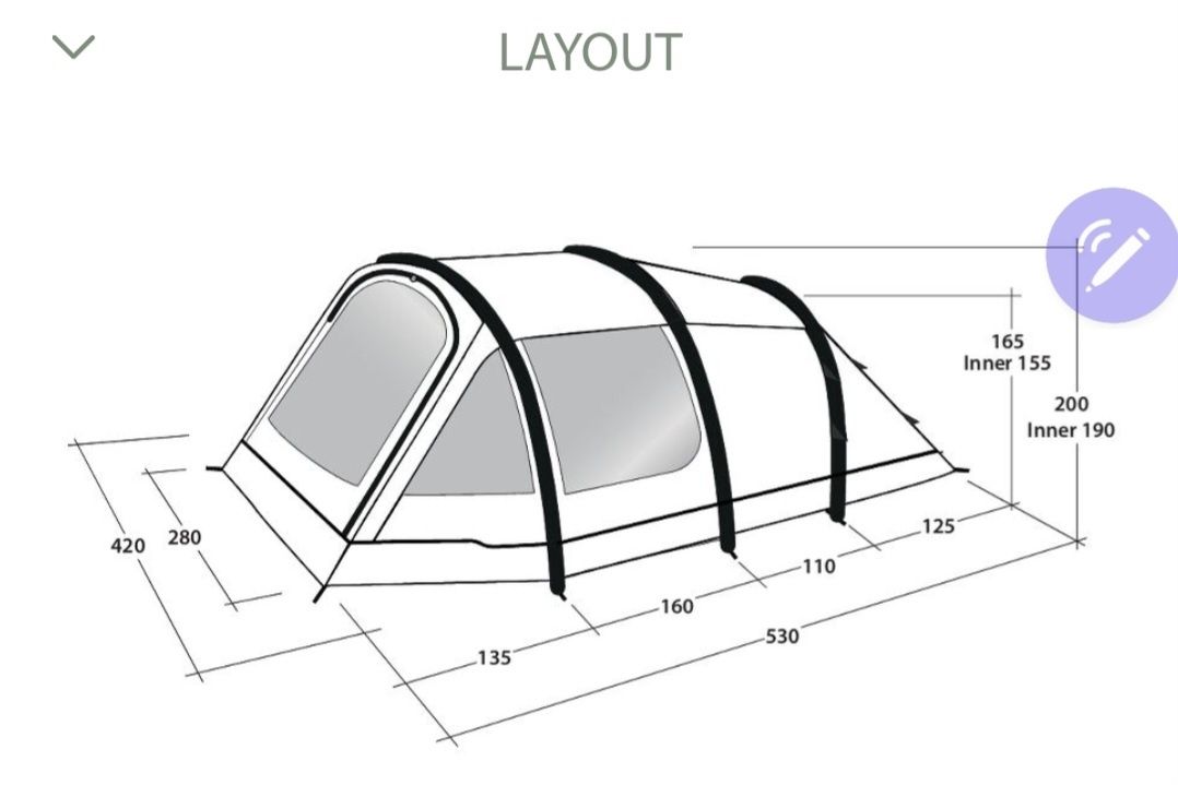 Палатка 6 местна  Outwell Starhill 6A