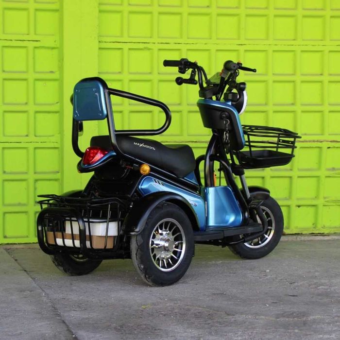 Двуместна електрическа триколка Pudding 1800W-48V-20Ah-BLUE