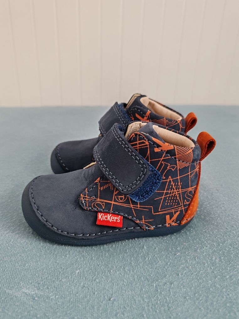 Ghetute Kickers, cu scai, piele, marimea 18 (10 cm), noi