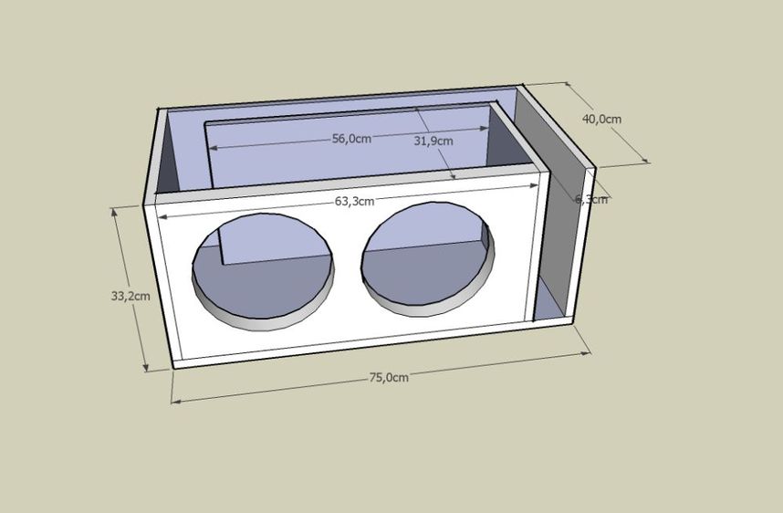 Vand cutie subwoofer auto MDF