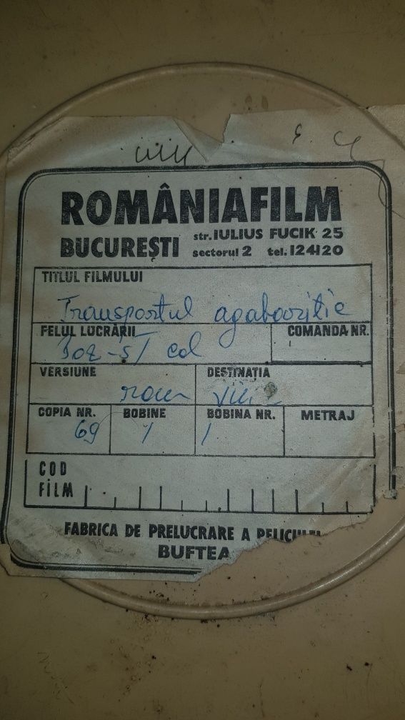 Rola de film "Transportul agabaritic " 1980