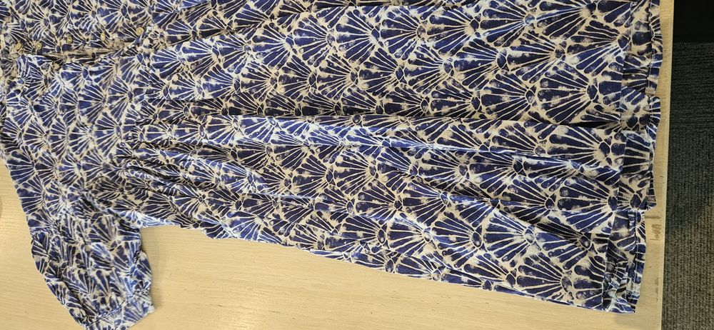 Babydoll dress albastru cu alb