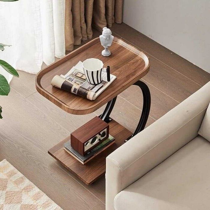 Masuta de cafea pentru living, design nordic in formă de C