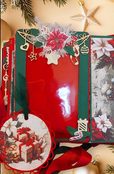 Ръчно изработен коледен албум за снимки
