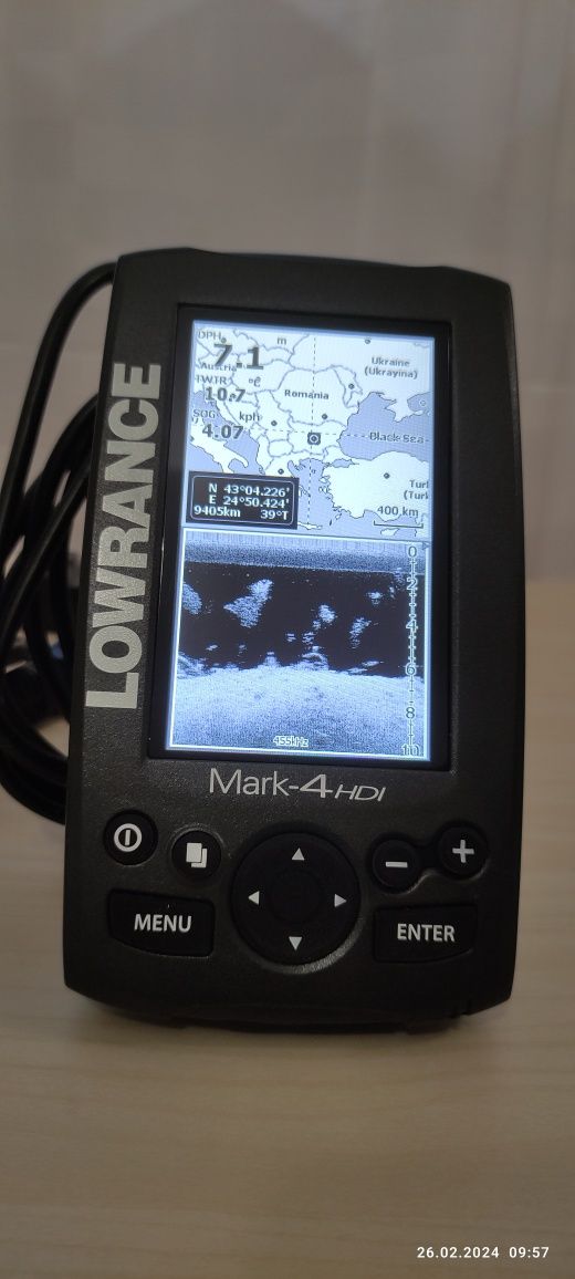 LOWRANCE Mark-4 HDI - Сонар с GPS (черно-бял) 83/200 kHz + 455/800 kHz