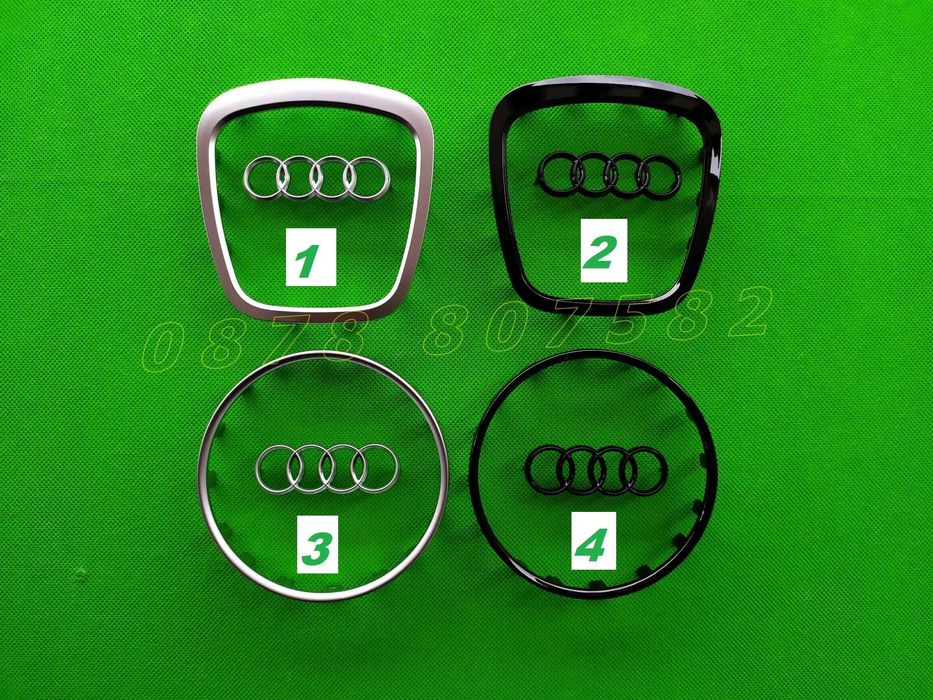 Емблема лайсна рамка волан Ауди Airbag Air bag Audi черен гланц A4 SQ