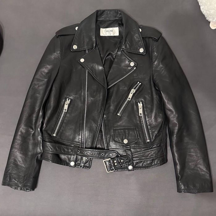 Celine оригинальная куртка из натуральной кожи ягненка ОБМЕН