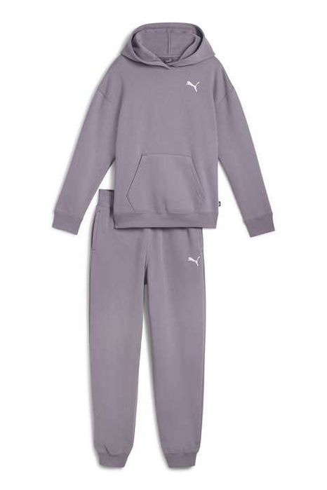 Set Puma copii – hanorac + pantaloni trening, lila, mărimea 140 cm