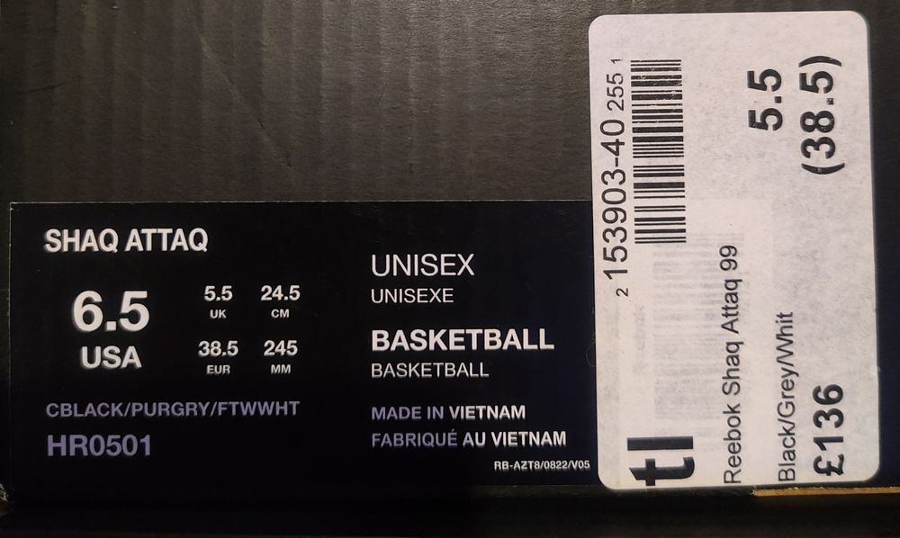 Bascheți "Reebok Shaq Attaq 99"