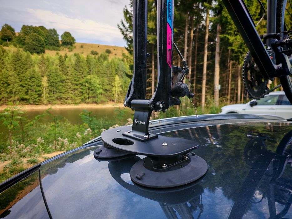 Suport bicicleta, prindere cu ventuze, vacuum, Tesla, i3 etc.