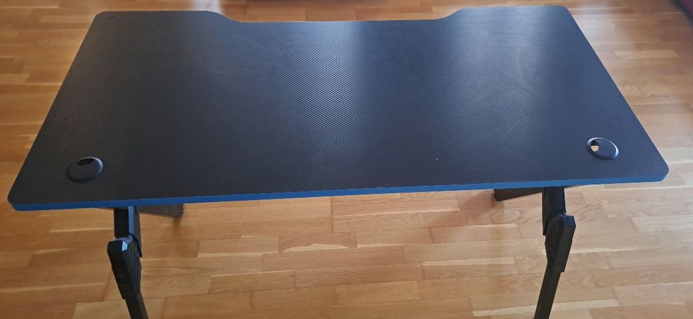 Birou Arka gaming, negru, 60×120cm, plus scaun birou cadou