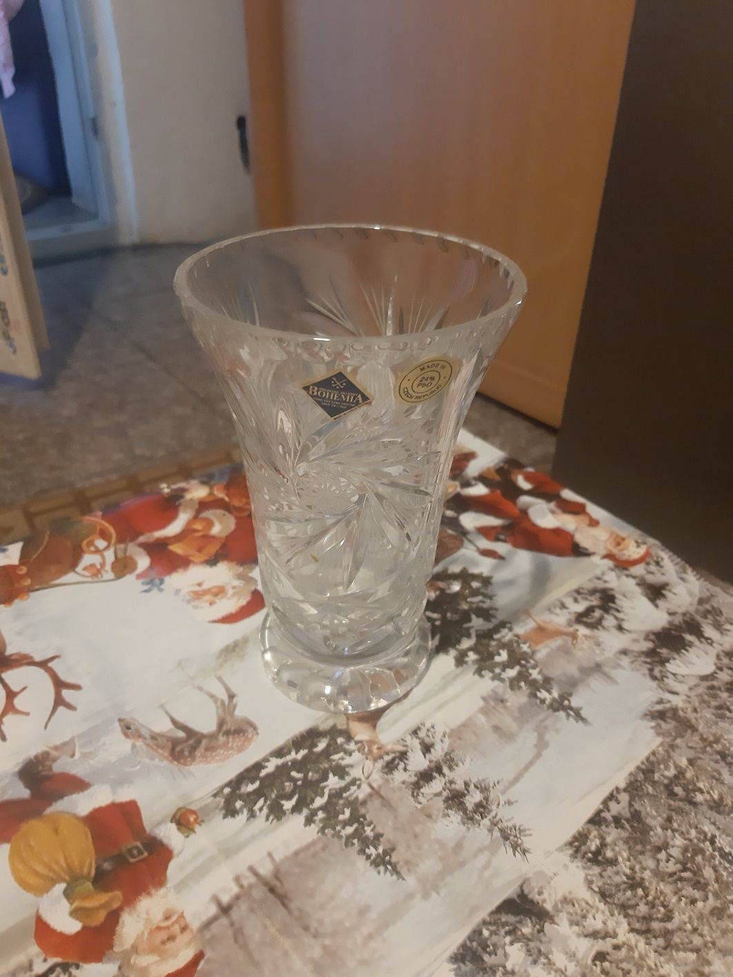 Vaza De Cristal Veche