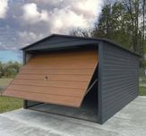 Garaje metalice învelite cu panou senwis