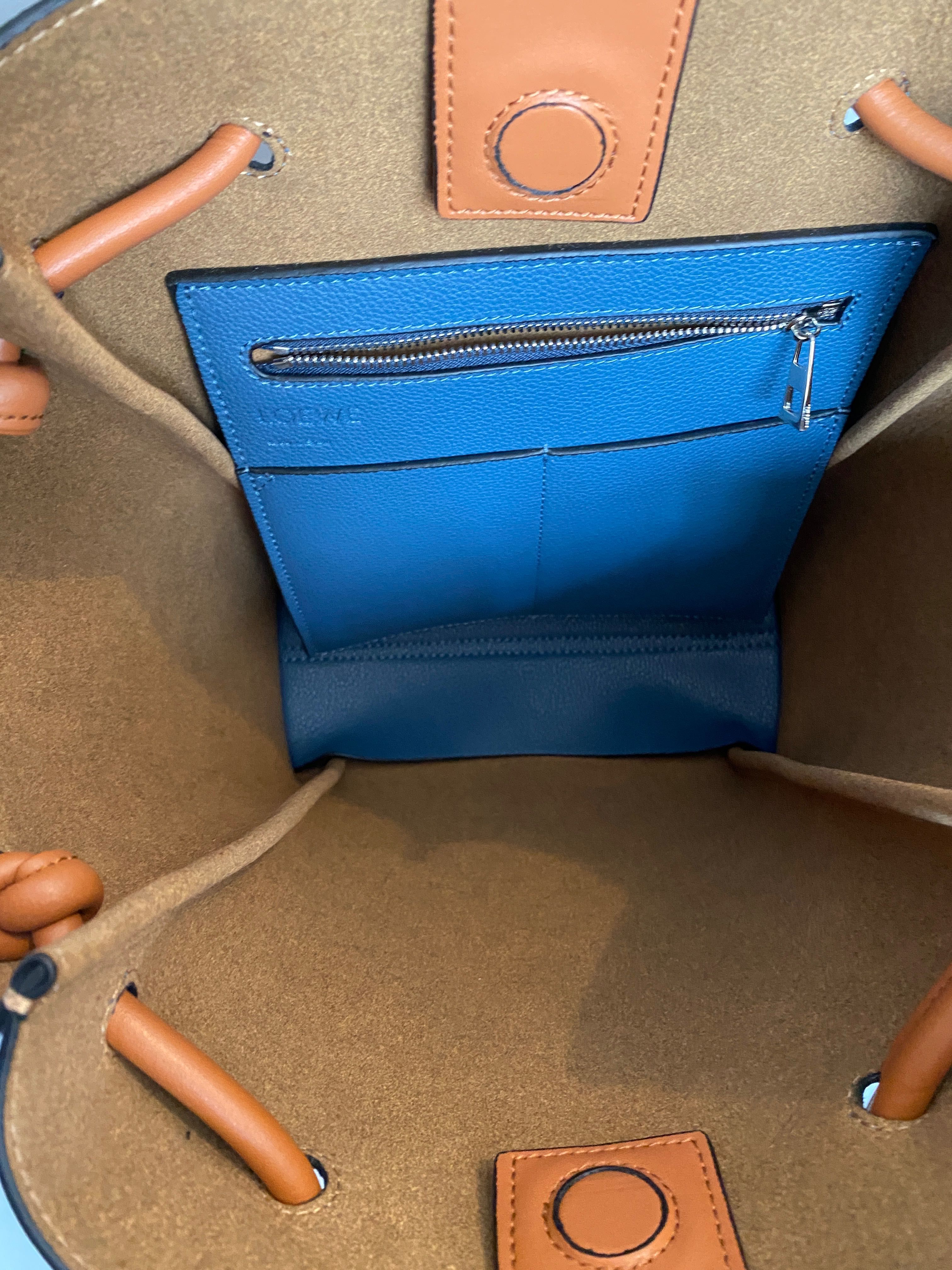 Уникална нова чанта Loewe естествена кожа модел Flamenco