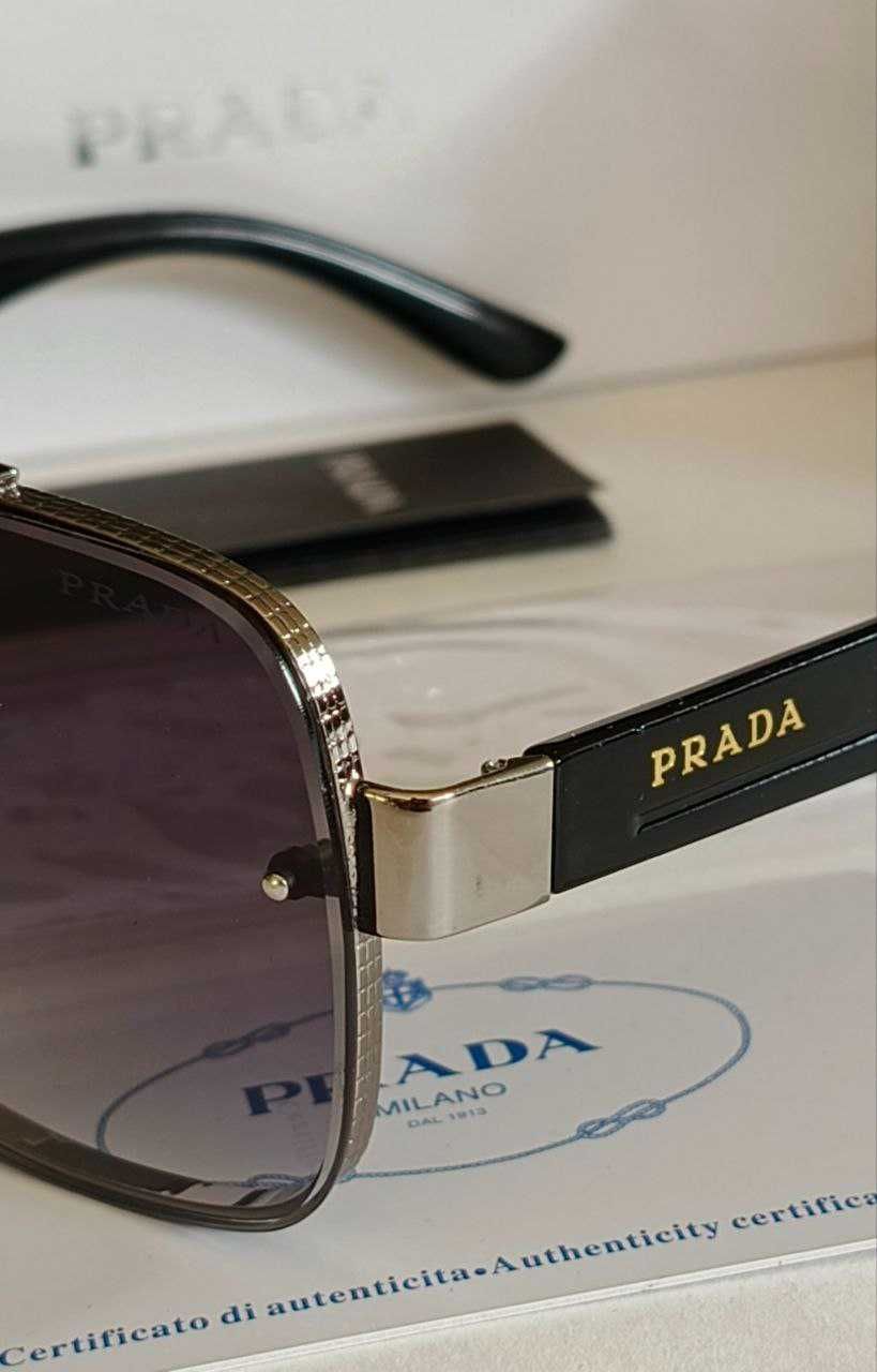 Очки Prada Lux Gold Black с Полиризацией