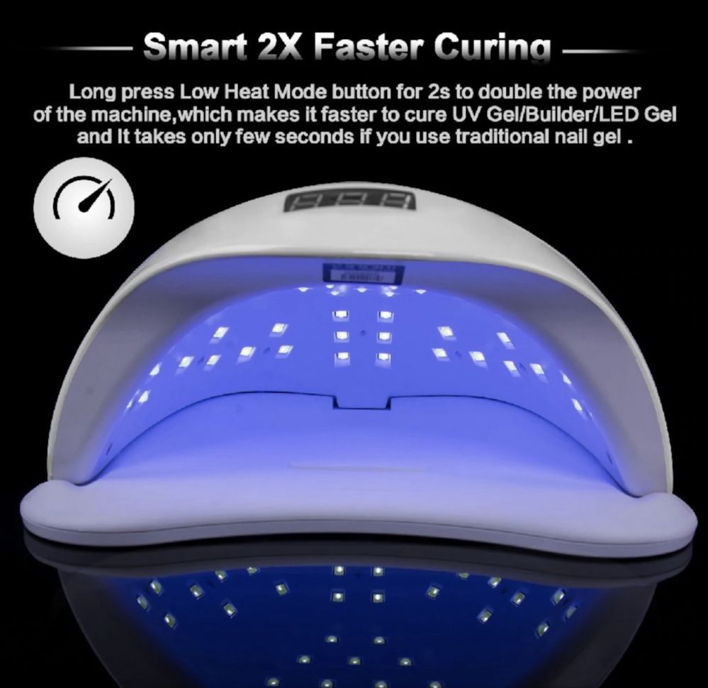 Професионална лампа за Нокти, Гел Лак, Маникюр UV/LED - SUN 54W