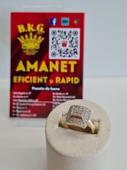 Inel de aur 14K cu briliante Amanet BKG