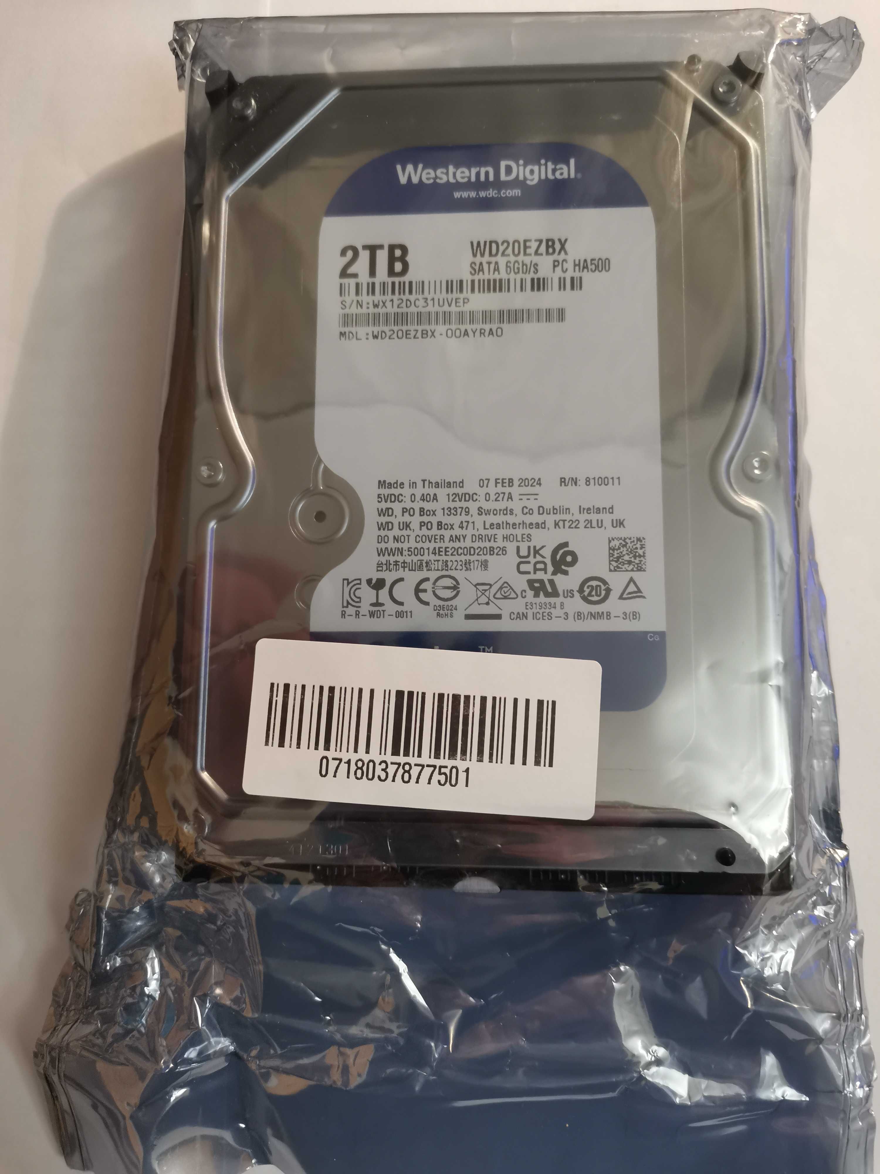 Хард Диск HDD Western Digital 2TB blue, синя серия