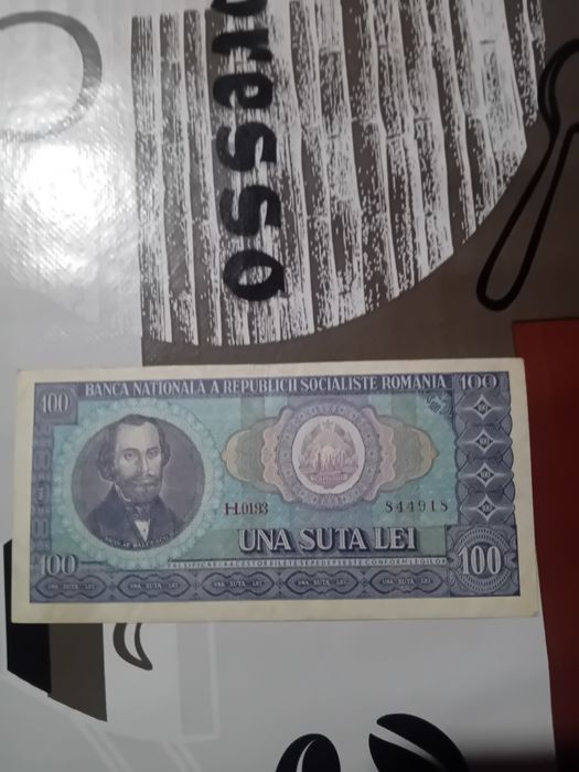 Bagnotă de 100 lei 1966