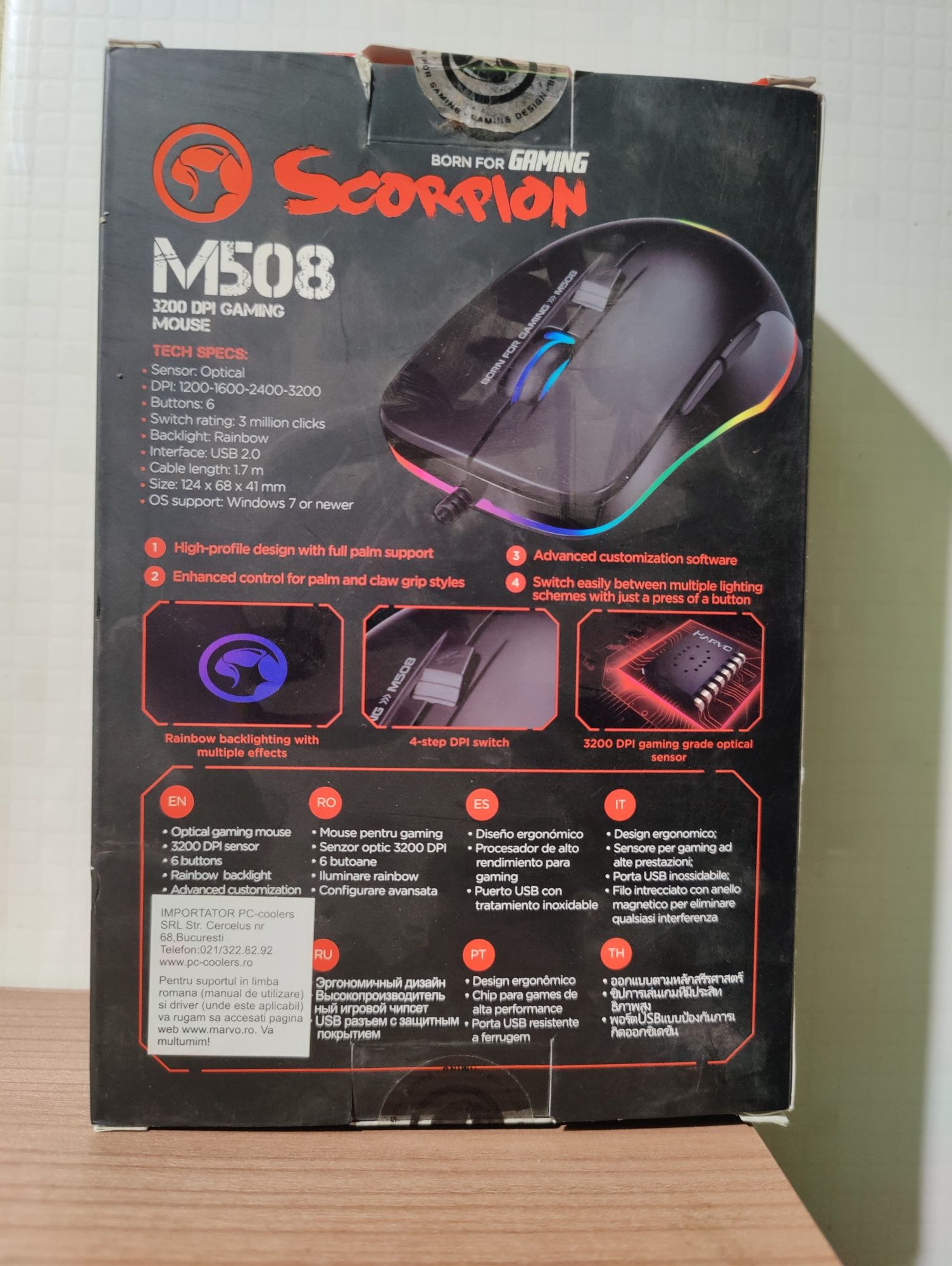 Mouse Gaming Marvo M508