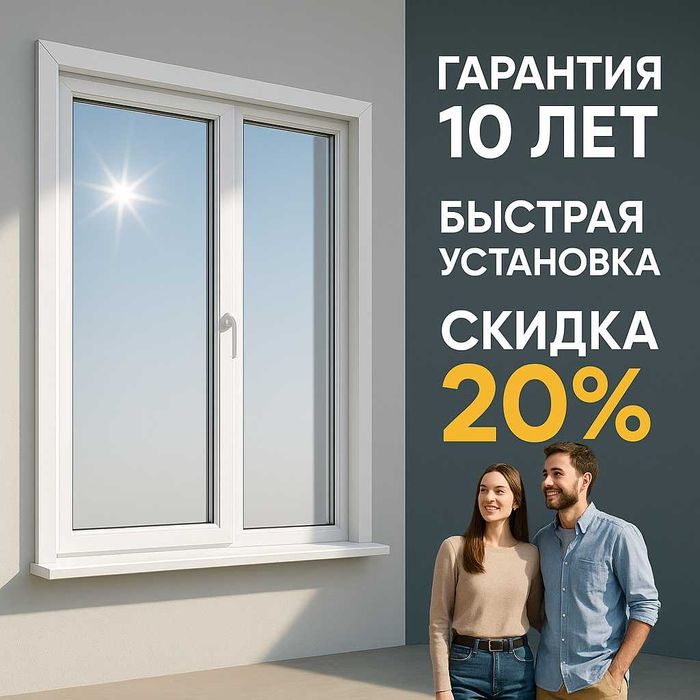 Пластиковые Окна Двери Для БАЛКОН Недорого Есік Терезе ПВХ АКЦИЯ 12%