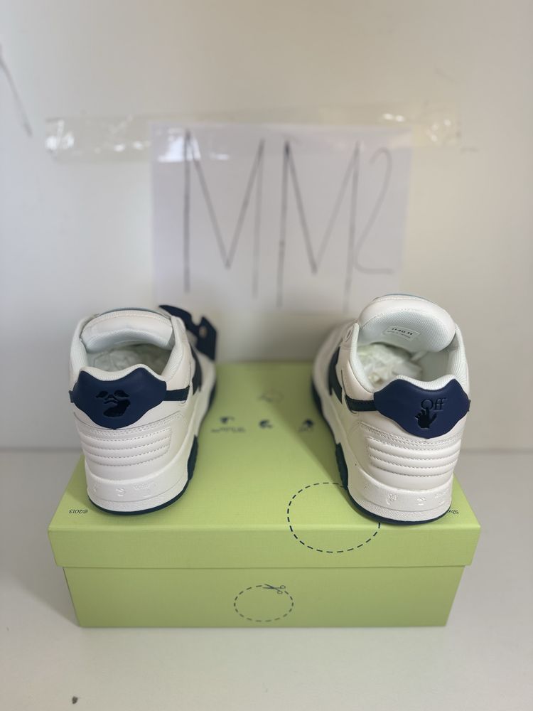 Adidasi Off-White Out Of Office Lace-Up Sneakers white and blue marine