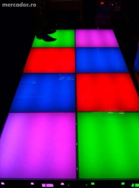 Podea din sticla luminata cu led. Ring dans ( dance floor)