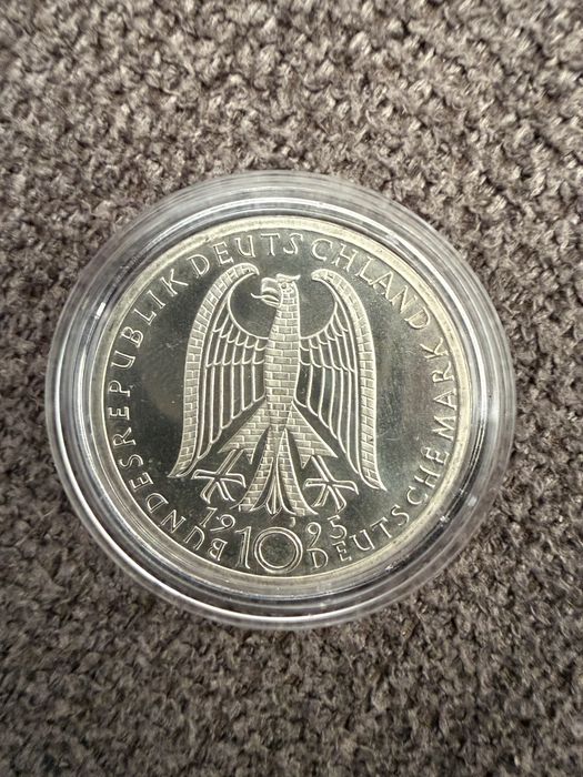 10 Марки Германия 1995 г. 15гр. Сребро - 50 години мир.