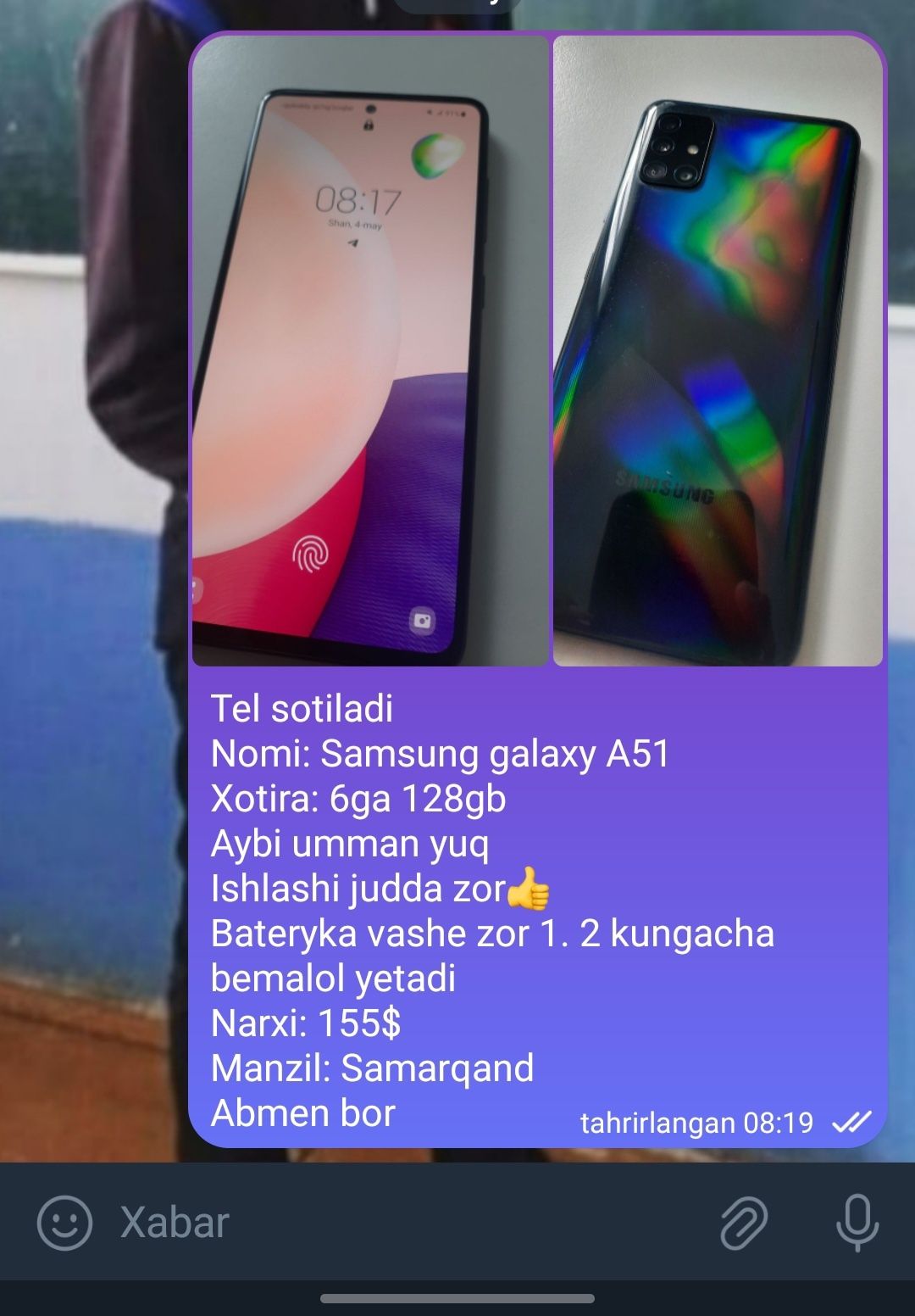 Samsung galaxy A51 ideal
