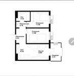 Продаётся евро 3ёх комнатная квартира 56.31 квGolden House жк O'ZMAKON