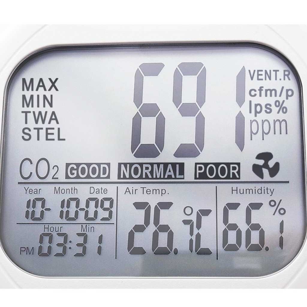 CO87 Настолен монитор за измерване качеството на въздуха в затворени