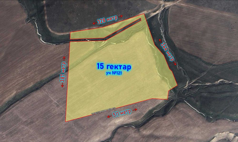 Участок сатылады, Шубарсу елді мекені, участок №121 - 15 гектар