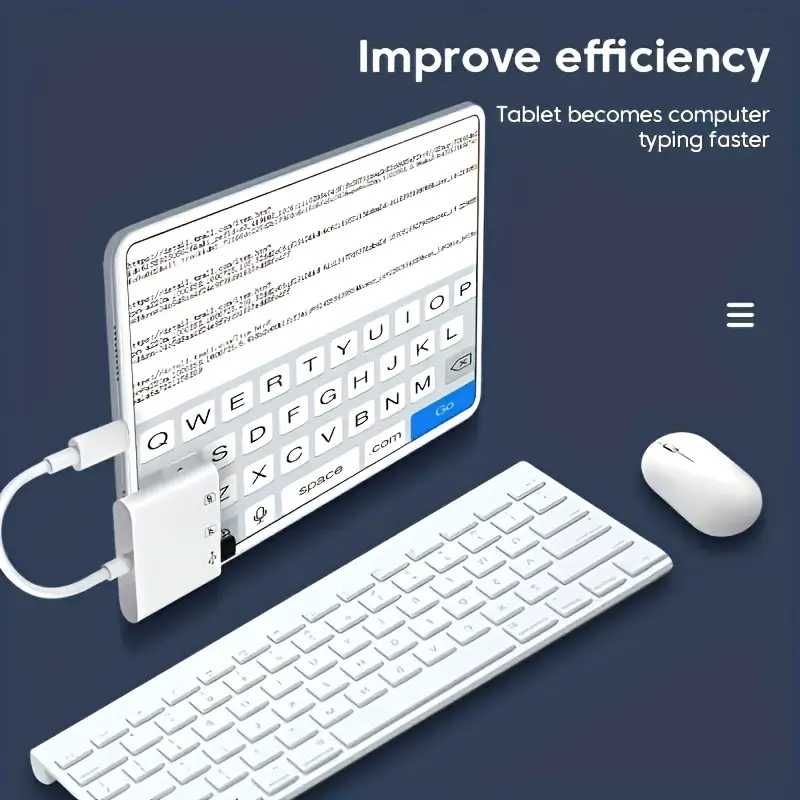 USB-C 3-в-1 Адаптер Комплект -Четец на SD/TF Карти, USB Порт