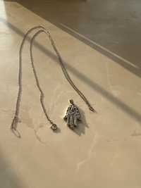 Tiffany цепь 60 см, подвеска Хамса (рука Фатимы) с бриллиантами