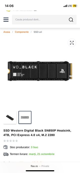 Ssd westerndigital m.2 8TB pci gen x4