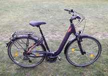 Bicicletă damă Cube Touring city 28’, 24 viteze, ALUMINIU – mov/roz