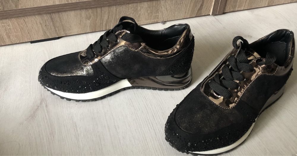 Sneakers casual cu cristale