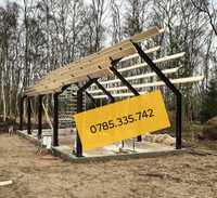 Structura / ferme de 6m și stâlpi de 3m pentru casa metalica/  garaj