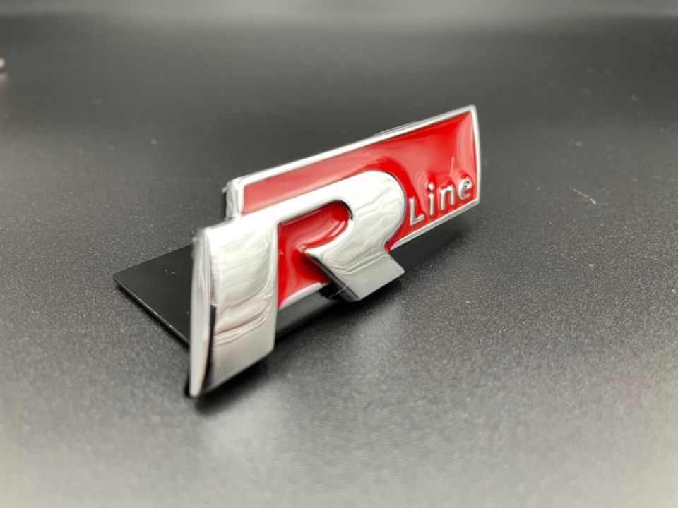 Emblema VW R-Line Grila Roșu