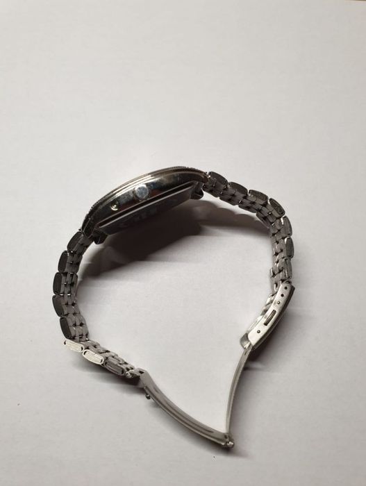 Ceas Christ Swiss Made gri, curea metal, unisex, stare buna