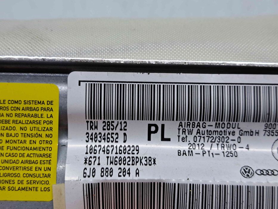 Airbag pasager Seat Ibiza 5 (6J5) FR [Fabr 2008-2017] 6J0880204A