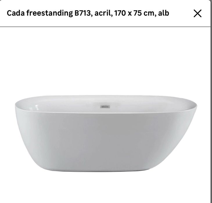 Cada Freestanding B713,acril,170x75,Alba