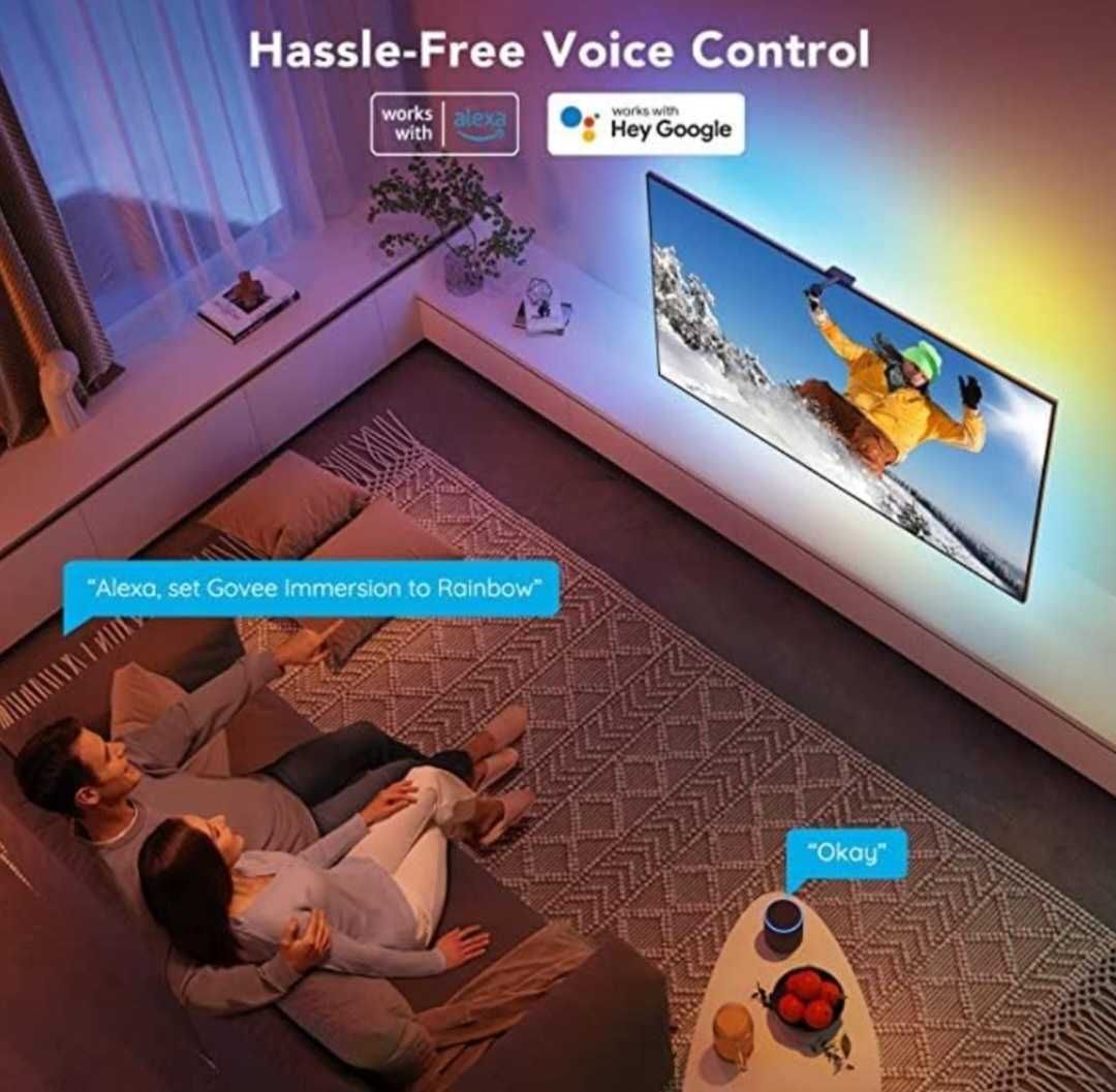 Govee TV Backlight за 75-85 инча телевизори DreamView T1 RGBIC WiFi TV