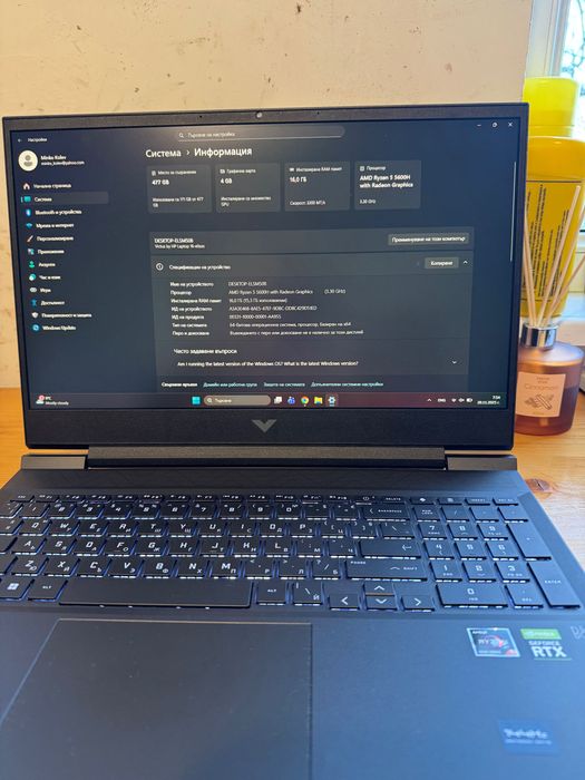 Продавам лаптоп HP Victus 16-е0006nu