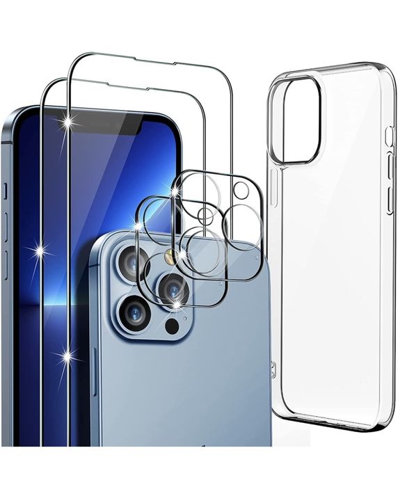 Iphone 13/14/15/16 PRO MAX Husa + Folie Sticla + Folie Camera Protect